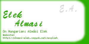 elek almasi business card