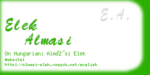 elek almasi business card